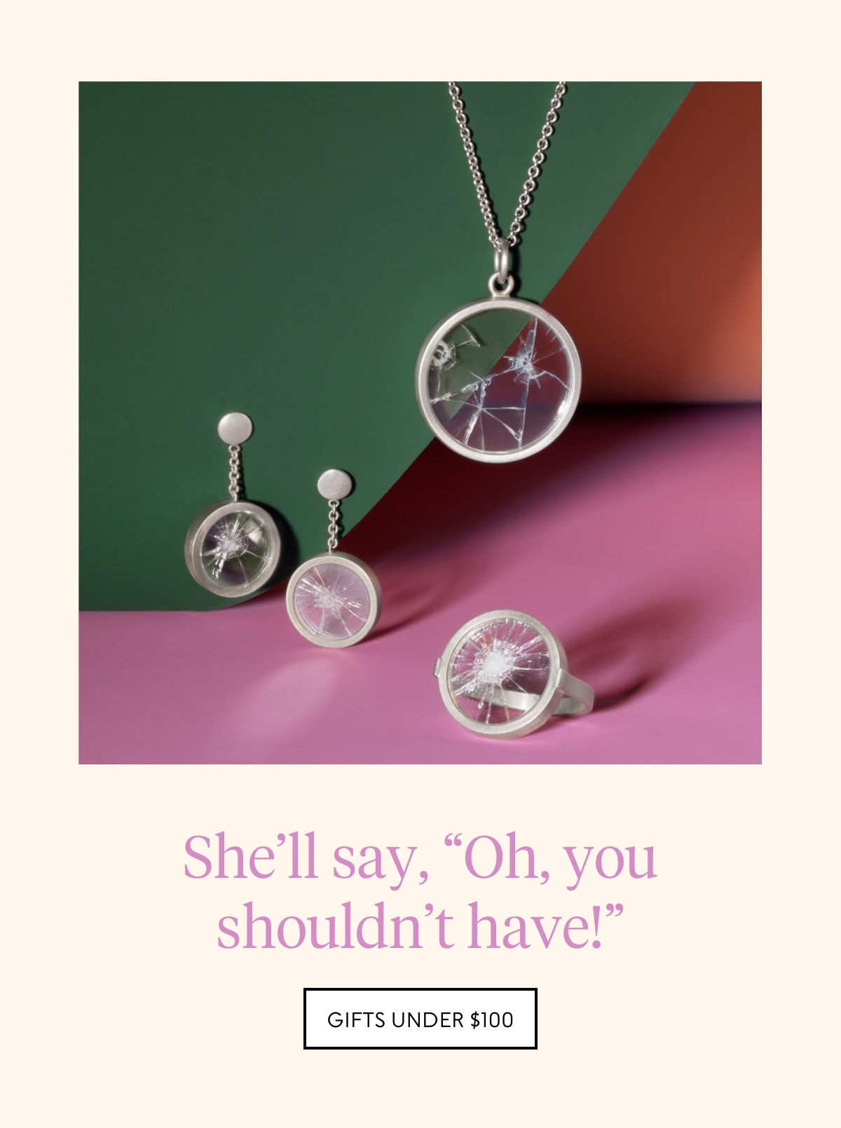 Uncommongoods glass ceiling necklace Clearance