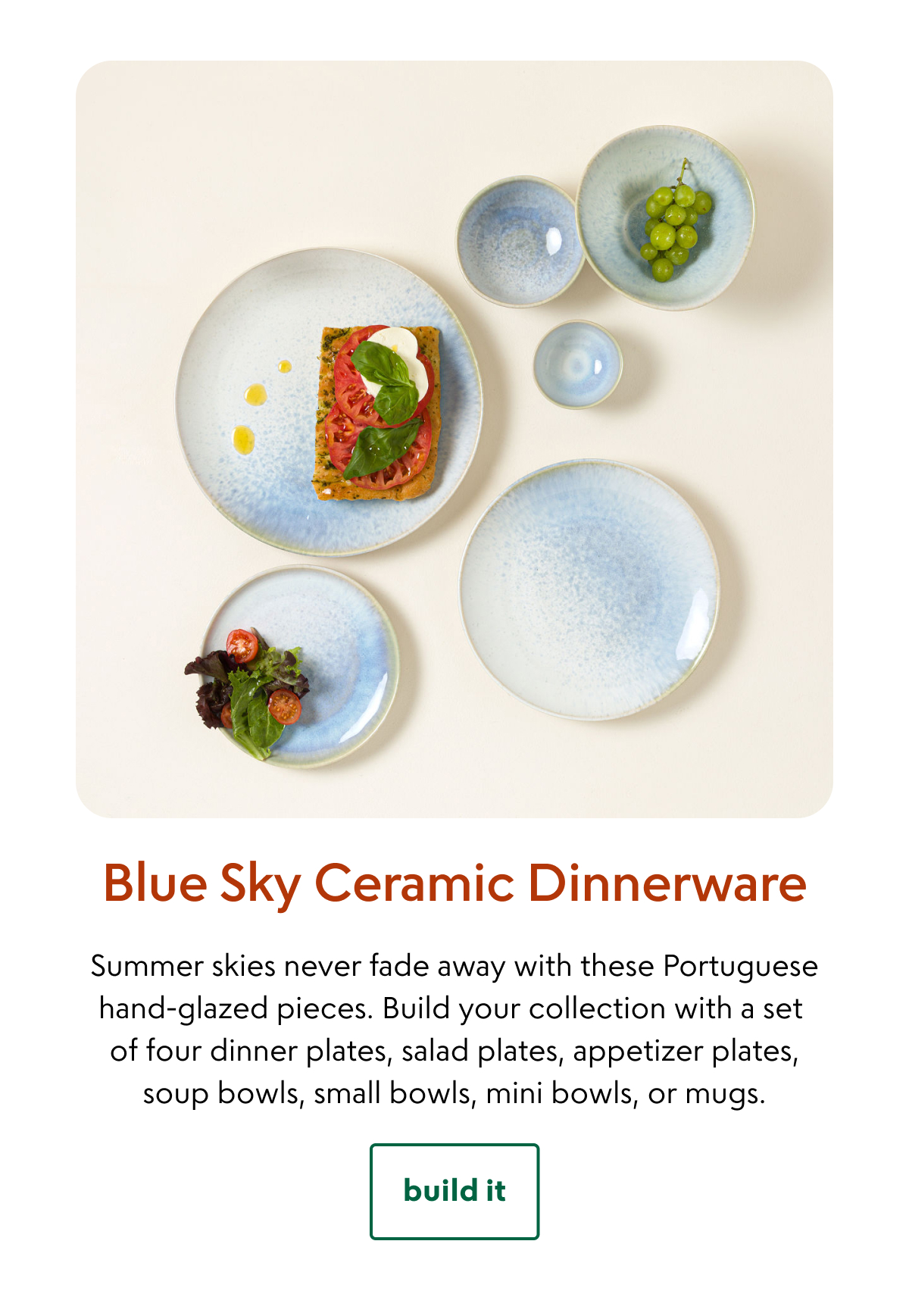 Blue Sky Ceramic Dinnerware
