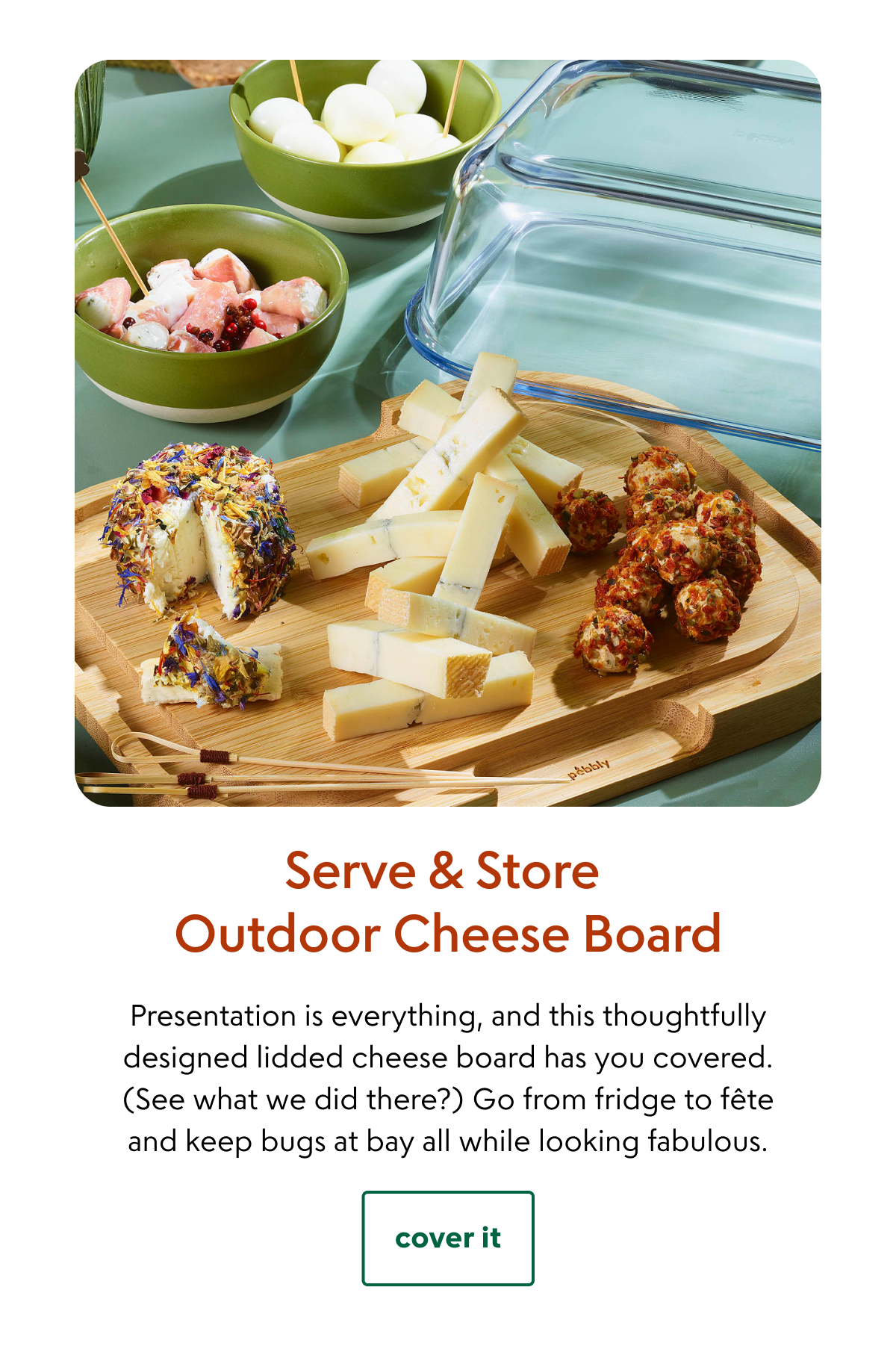Serve & Store Outdoor Cheese Board