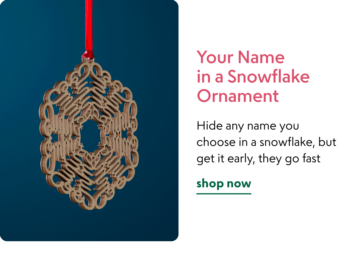 Your Name in a Snowflake Ornament