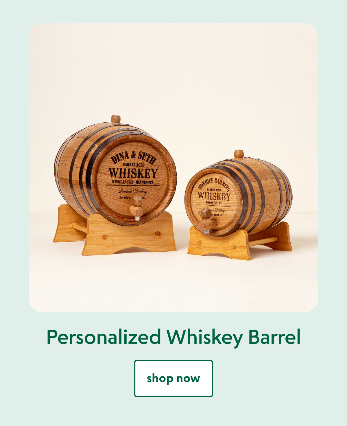 Personalized Whiskey Barrel