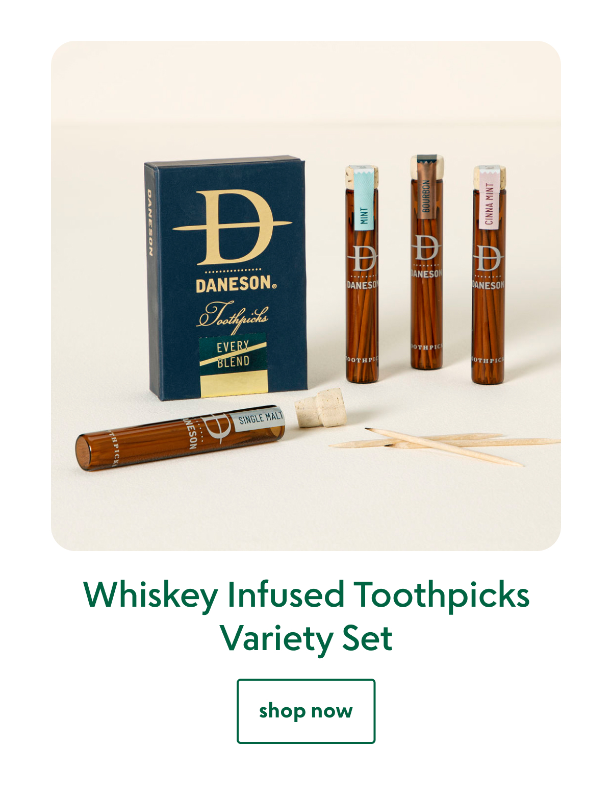 Whiskey Infused Toothpicks Variety Set