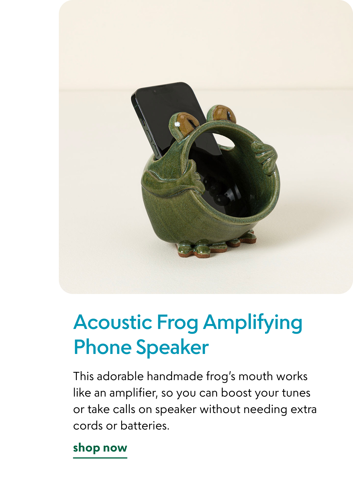 Acoustic Frog Amplifying Phone Speaker
