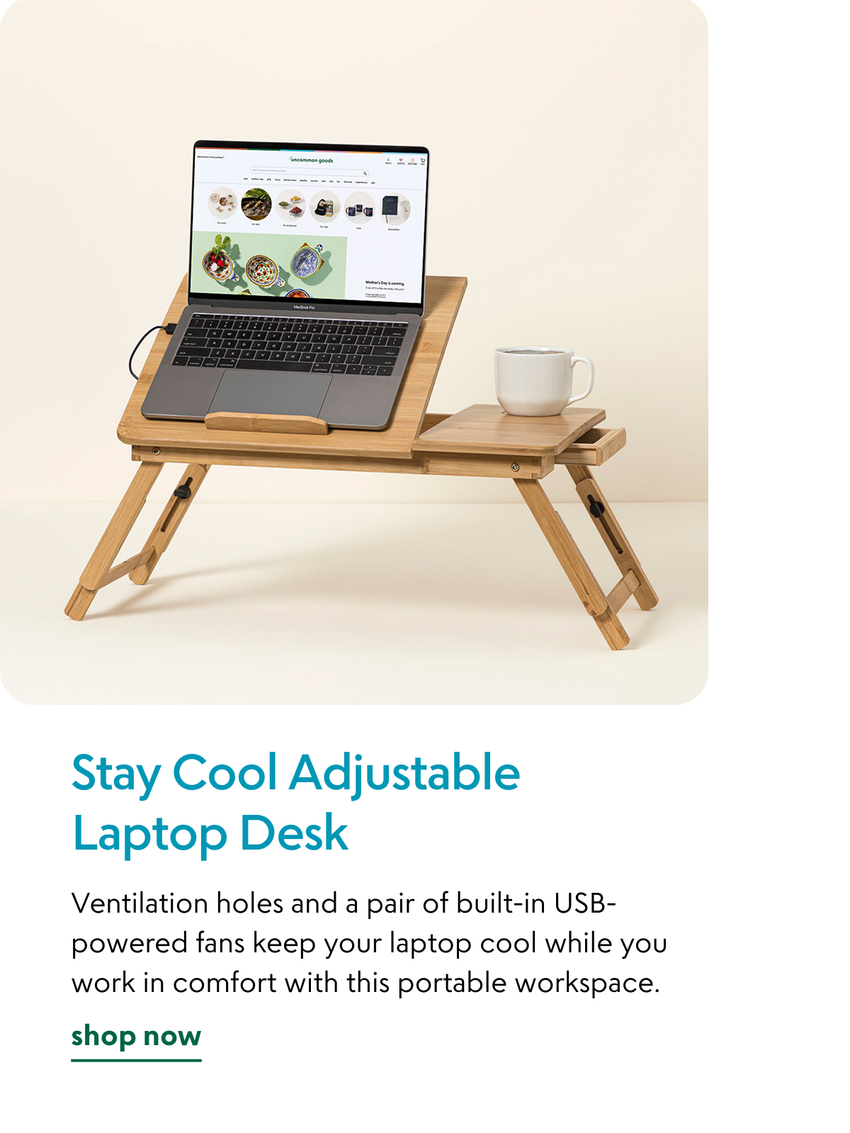 Stay Cool Adjustable Laptop Desk