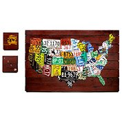 Reclaimed License Plate Map