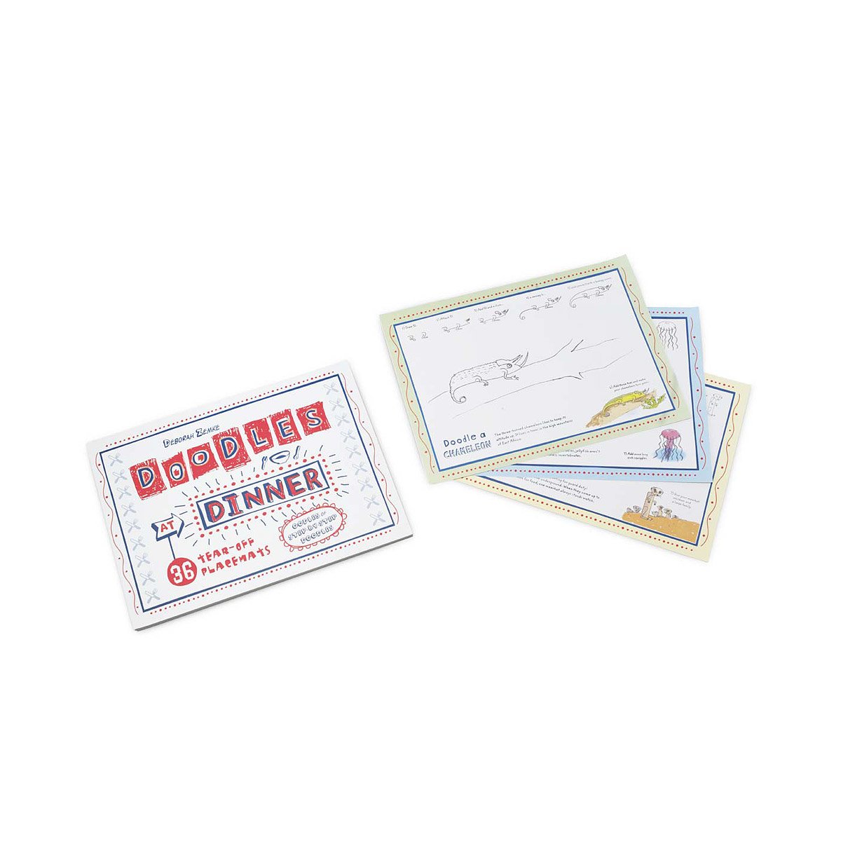 Doodles At Dinner Drawing Placemats, Doodle Place Mats For Kids