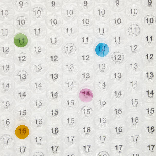Bubble Wrap Calendar | Wall Decor | Uncommon Goods