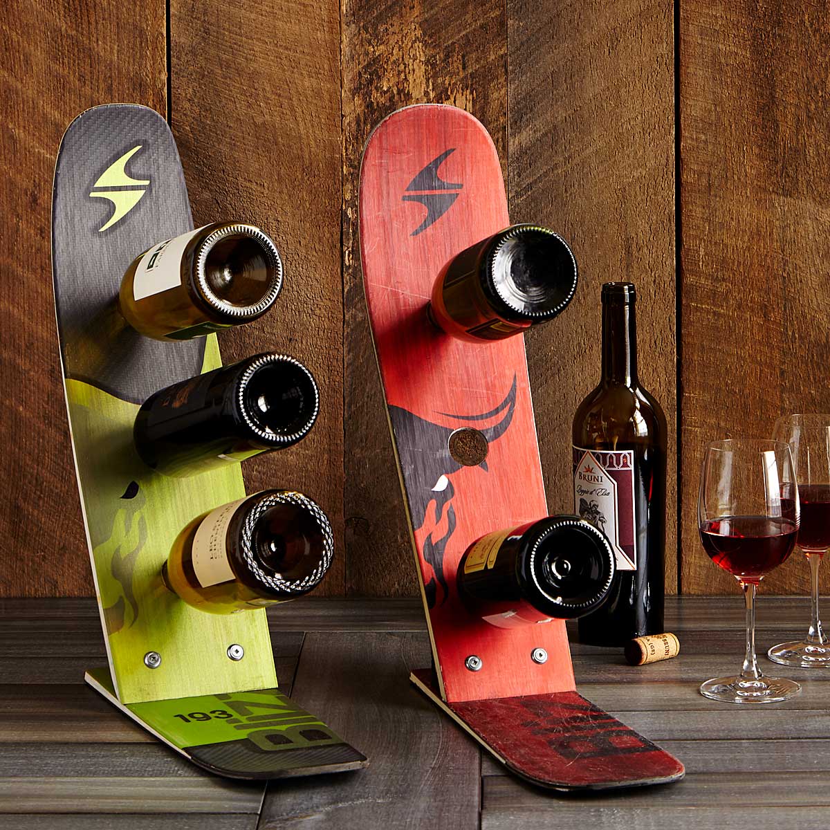 Beer Rack Snowmobile Uncommon Goods | Snow Ski Wine Rack | Reclaimed Skis Bottle Racks