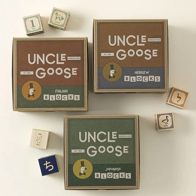 Foreign Language Blocks - Spanish, Mandarin, French, and Italian
