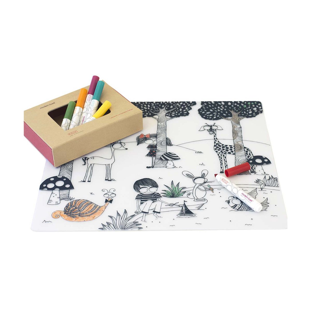 ColorYourOwn Placemat Set Coloring, Book, Placemats, Silicone