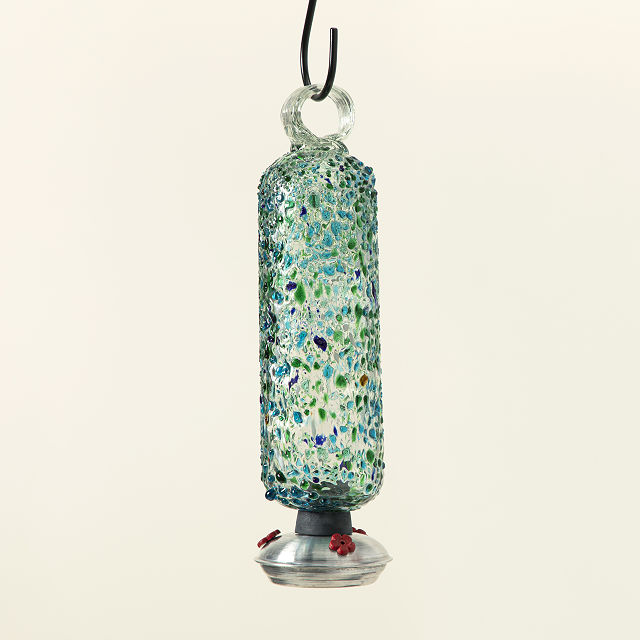 Glass Confetti Hummingbird Feeder humming birds feeders Goods