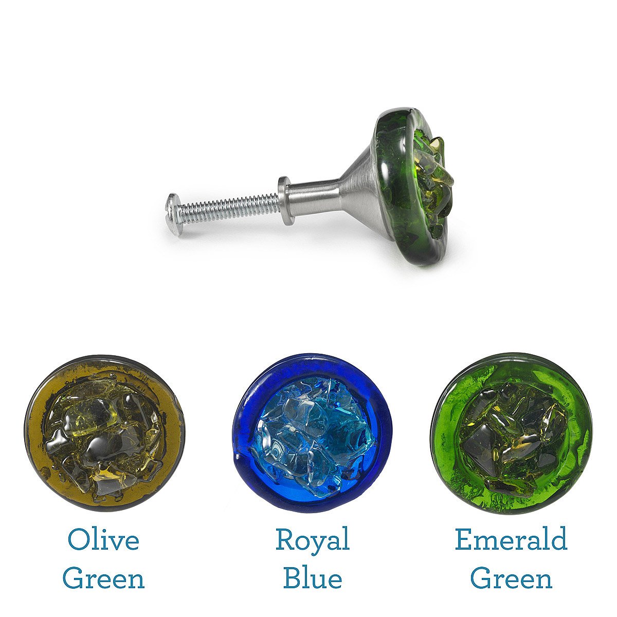 Round Glass Drawer Pulls or Knobs Knobs, Home Decor, Handmade