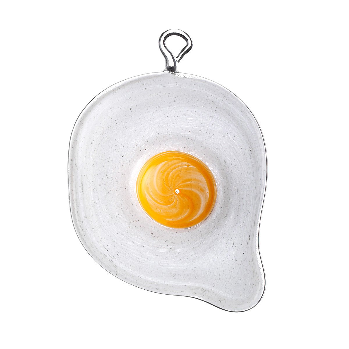 Over Easy Egg Ornament Glass, Breakfast, Omelet, Sunny Side Up, Theo