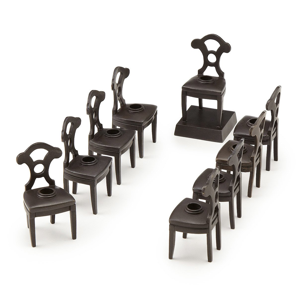 Bronze Chair Menorah Menorah, Judaica, Chanukah, Hannukah, Bronze