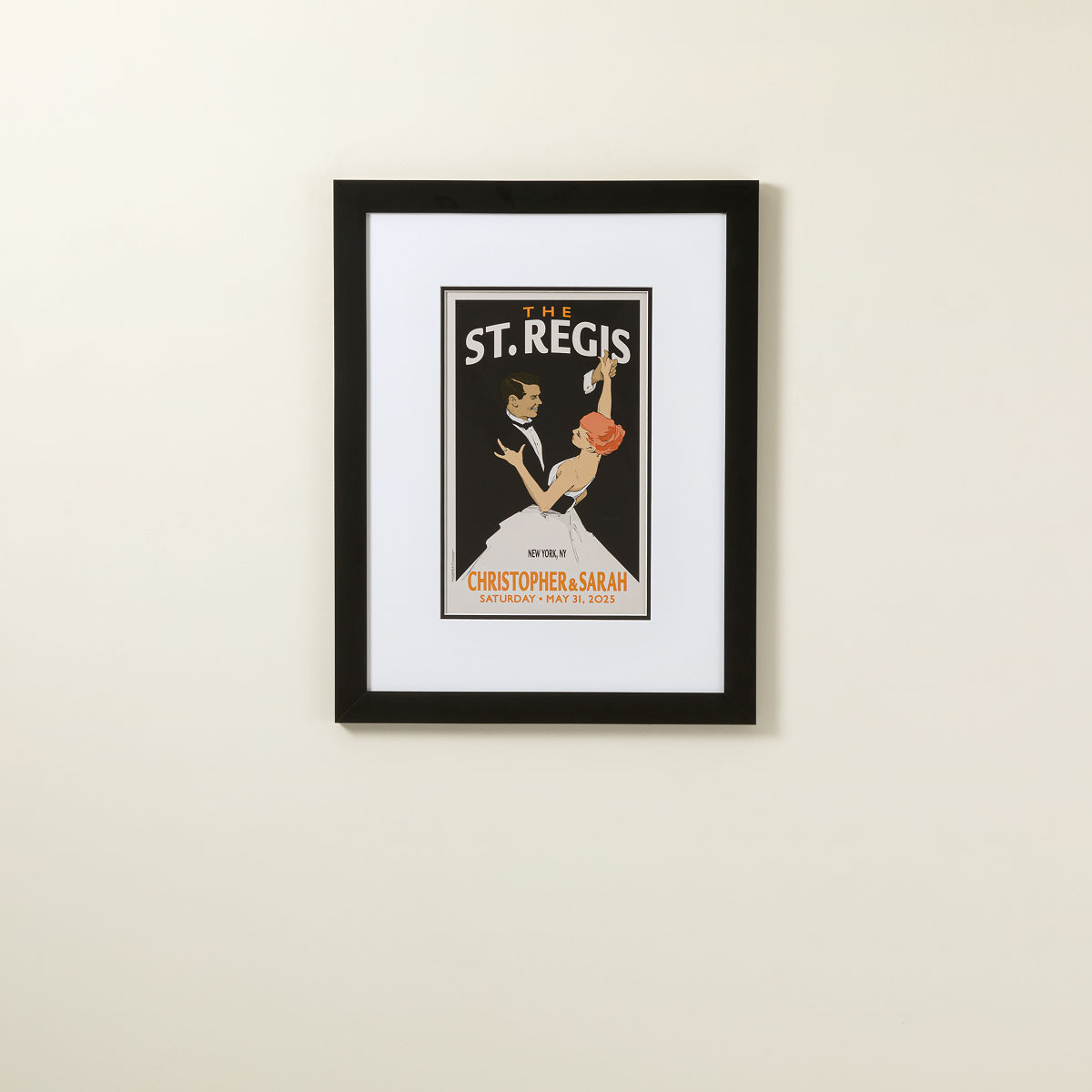 Wedding Waltz Personalized Art - Guest Book Standard Framed