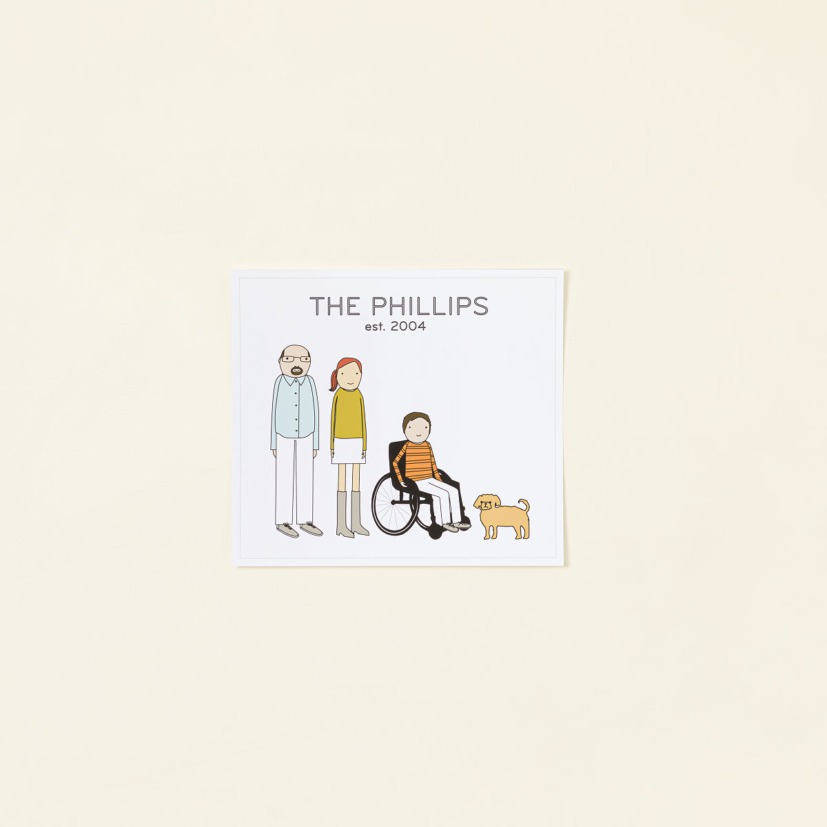 Personalized Family Print - 2-4 figures, Unframed