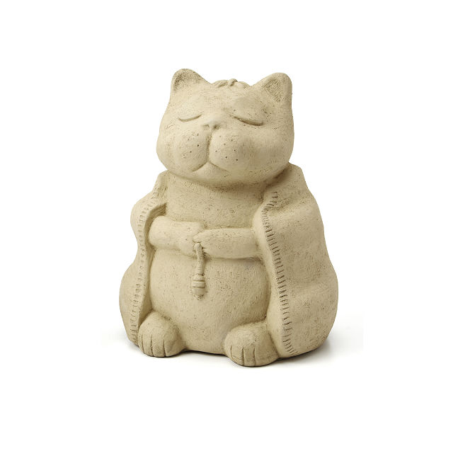 Zen Cat Garden Sculpture zen garden, praying sculpture Goods