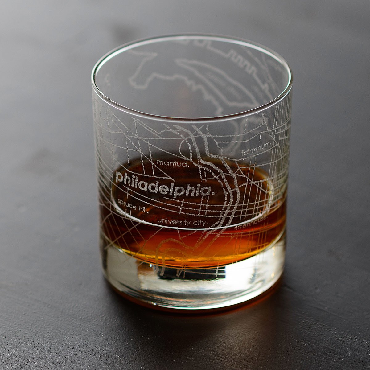 Urban Map Glass - Philadelphia