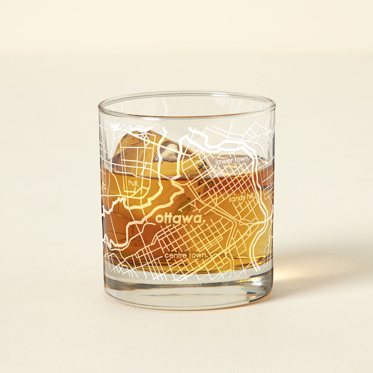 Urban Map Glass - Ottawa