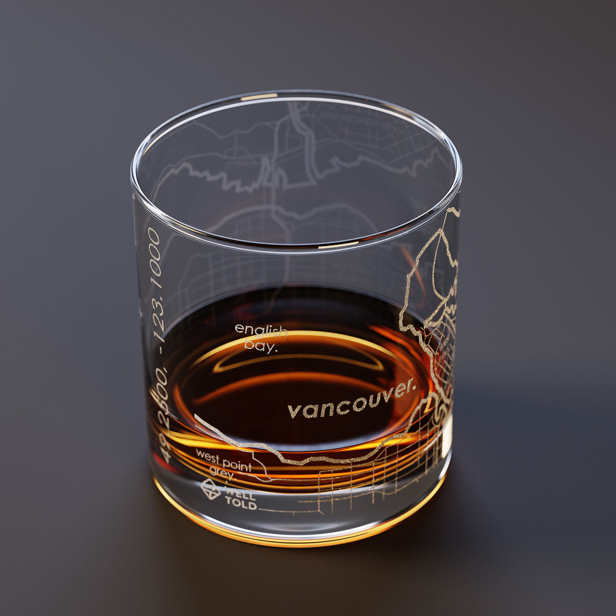Urban Map Glass - Vancouver