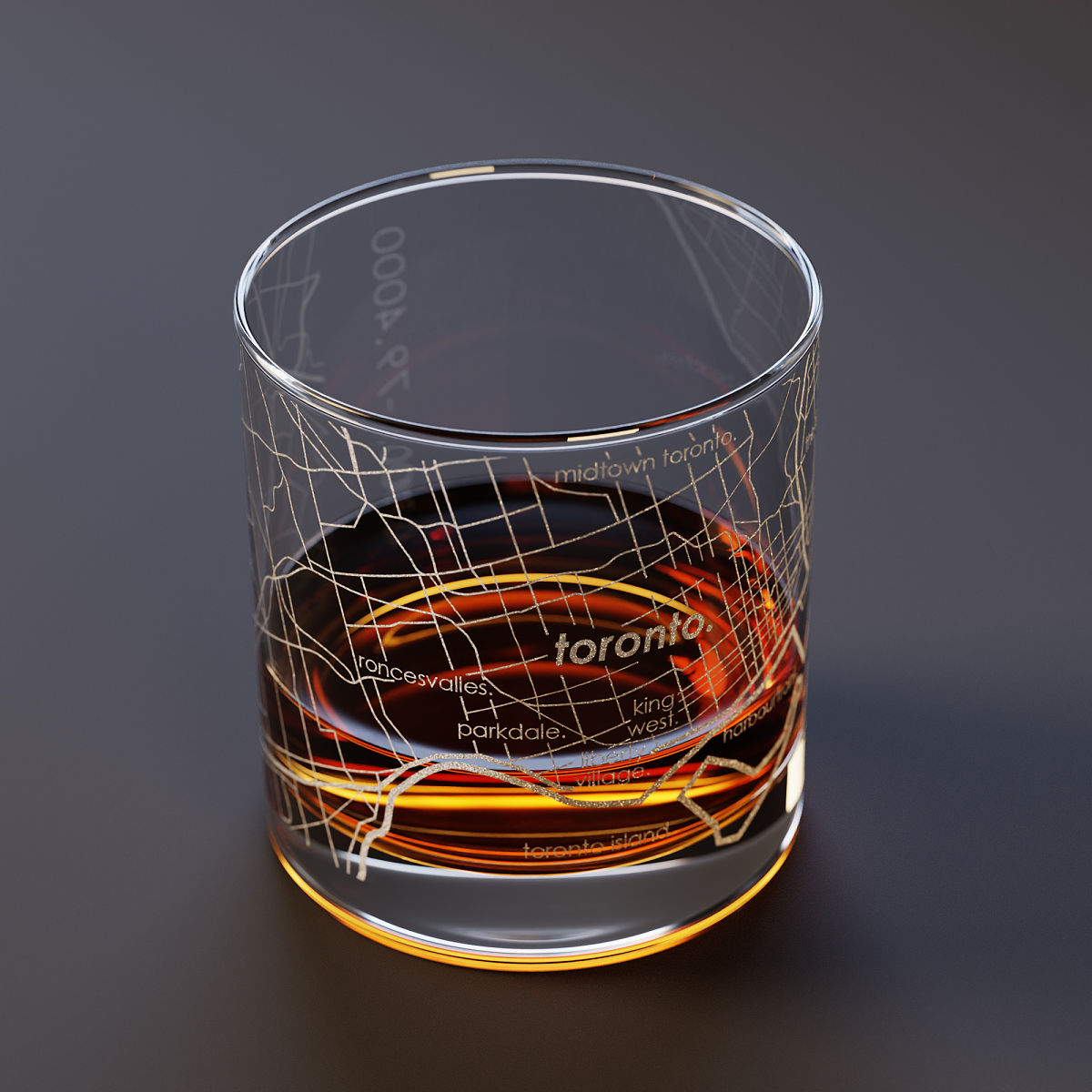 Urban Map Glass - Toronto