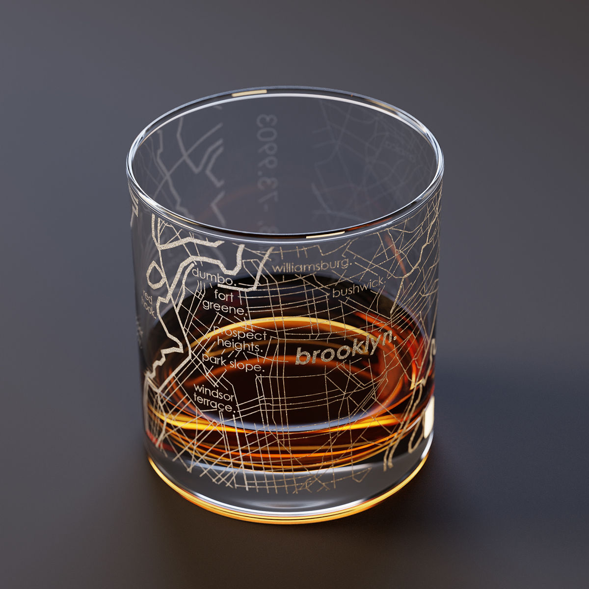 Urban Map Glass - Brooklyn