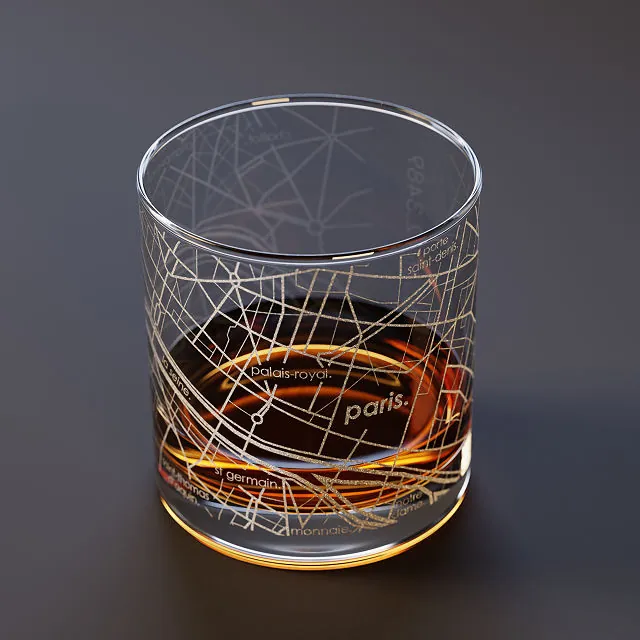 Urban Map Glass - Paris