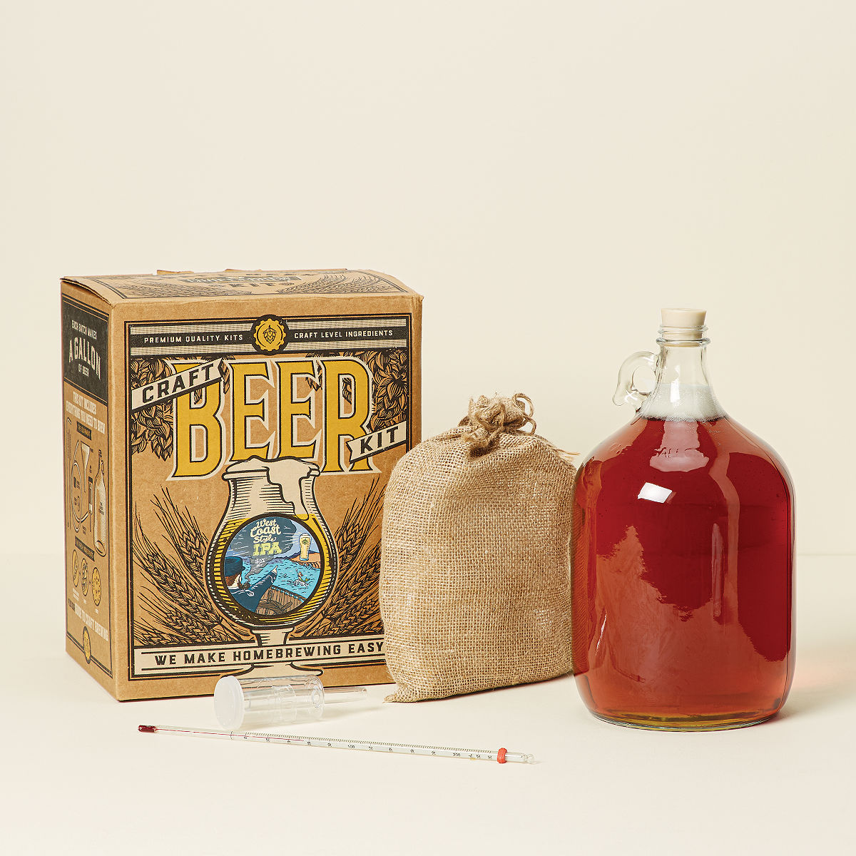 thumbnail image 2 of West Coast IPA Homebrew 5 Gallon Beer Extract Ingredient Kit – My Brew Supply, E10216, Made In USA 2 of 6