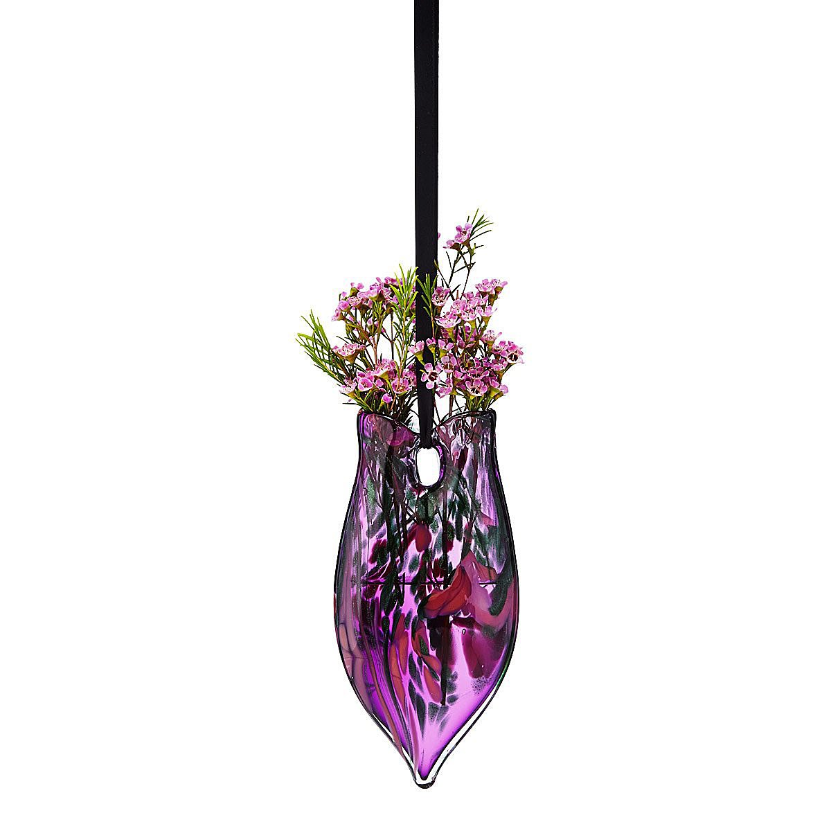 Hanging Heart Vase - Purple
