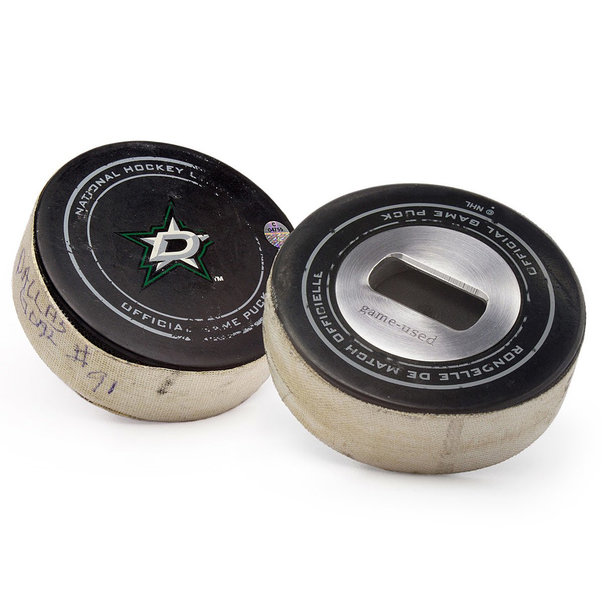 NHL Game Used Hockey Puck Opener - Dallas Stars