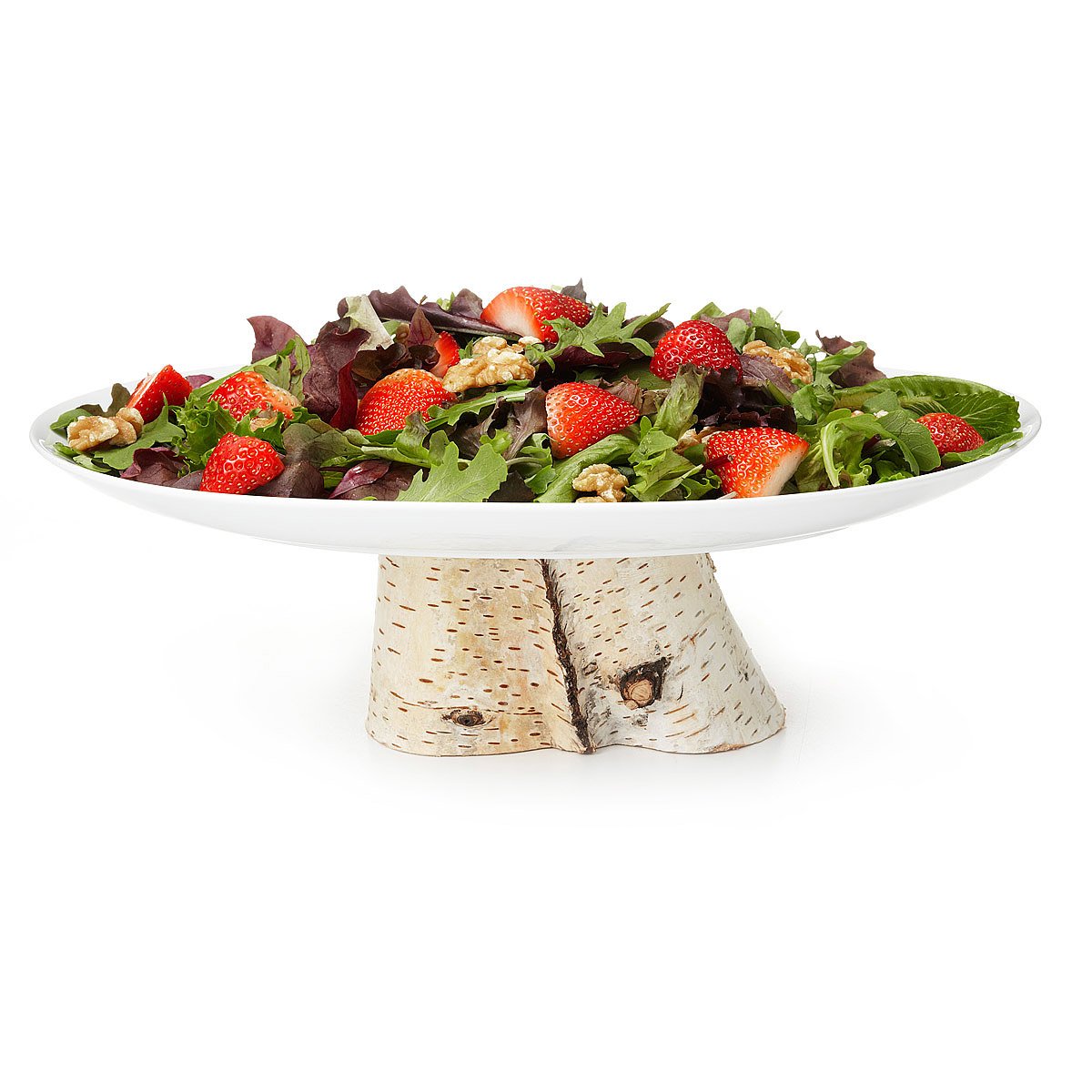 Birch Pedestal Platter serving platter, birch wood Goods