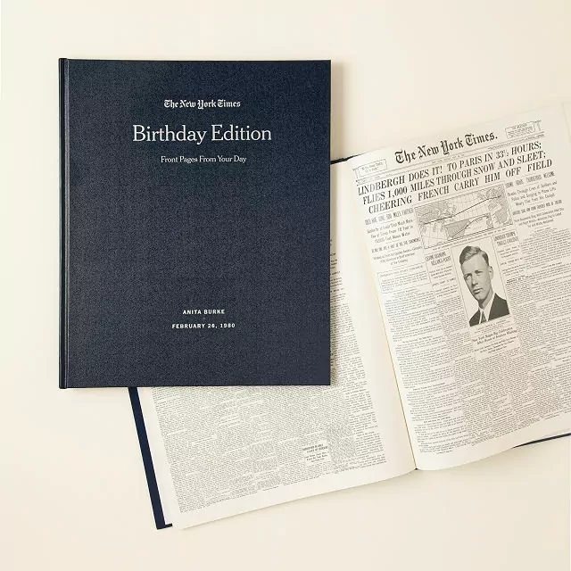 New York Times Custom Birthday Book for 40th birthday gift ideas for him