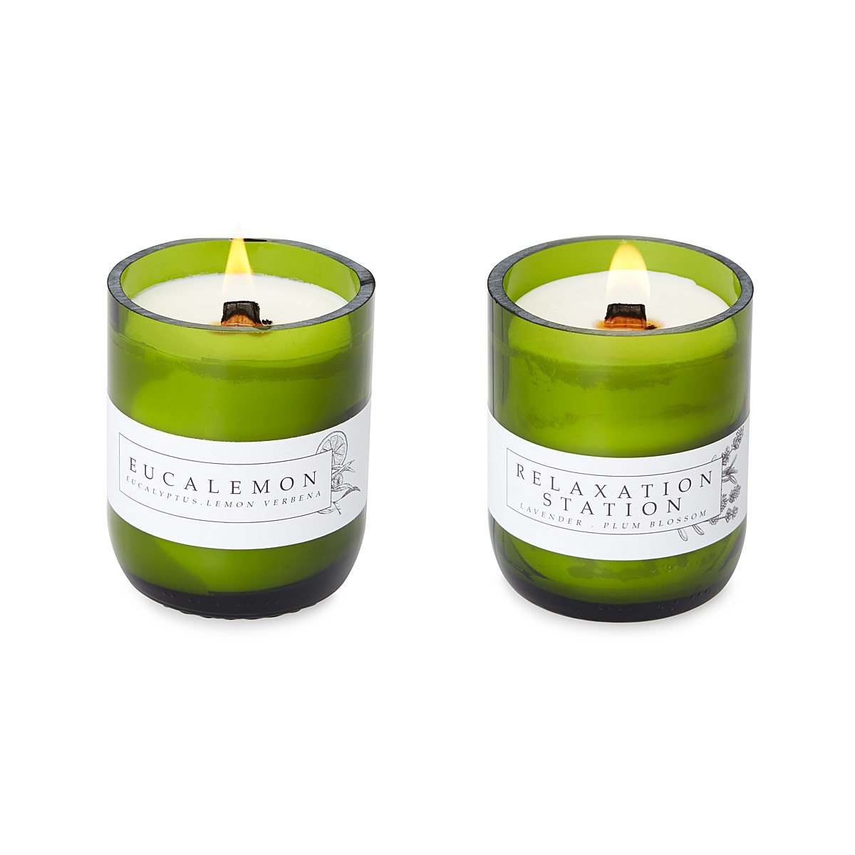 Recycled Wine Bottle Candle wine bottle décor, handmade candle