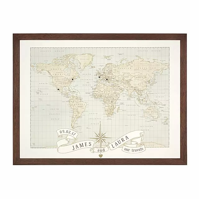 Uncommon Goods | Personalized Anniversary Pushpin World Map