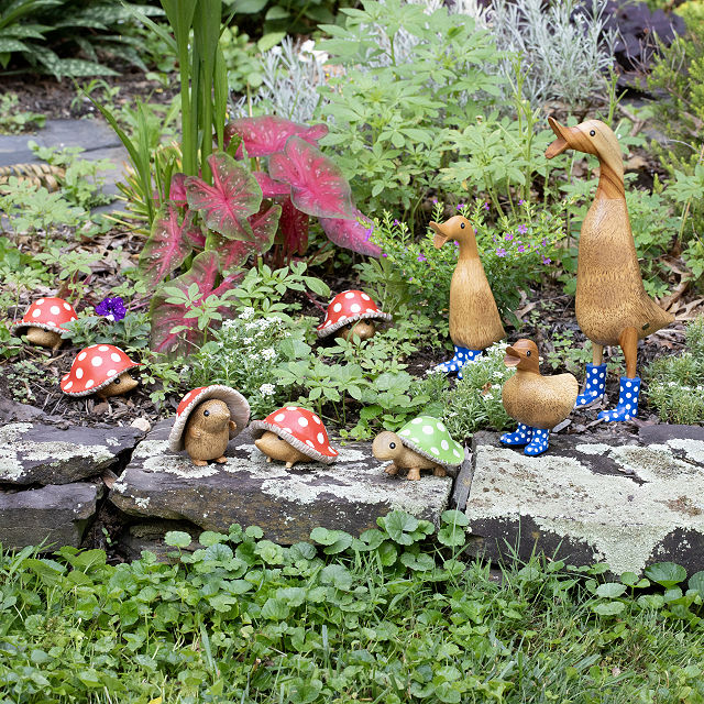 Spotted Wellies Garden Ducks