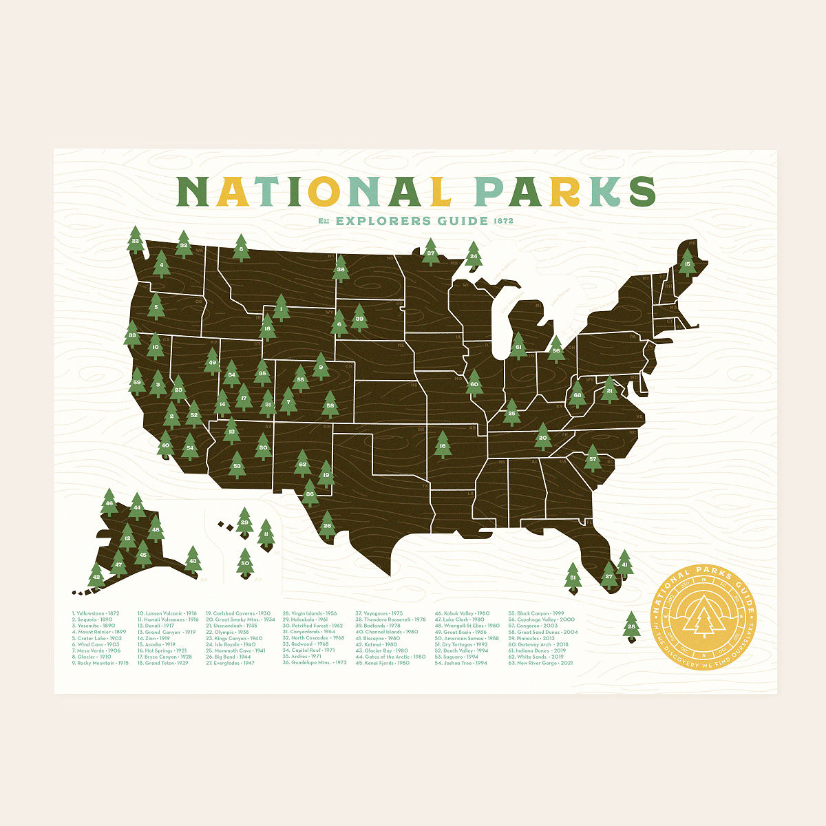 National Parks Explorer Map - USA