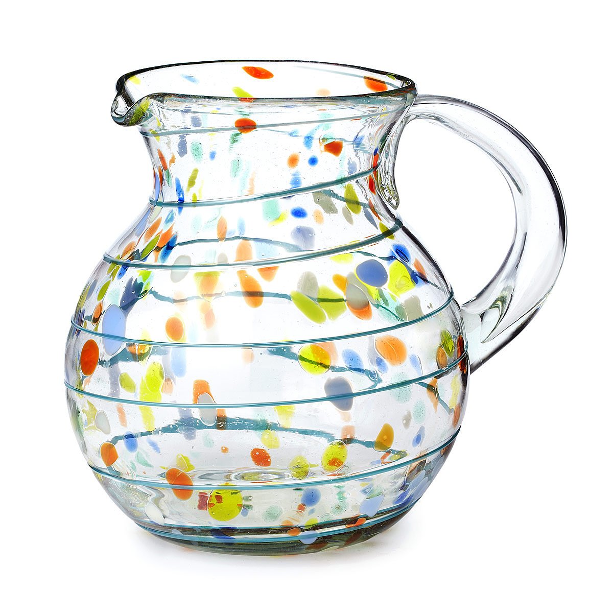 Recycled Confetti Glass Pitcher Mexican glass Goods