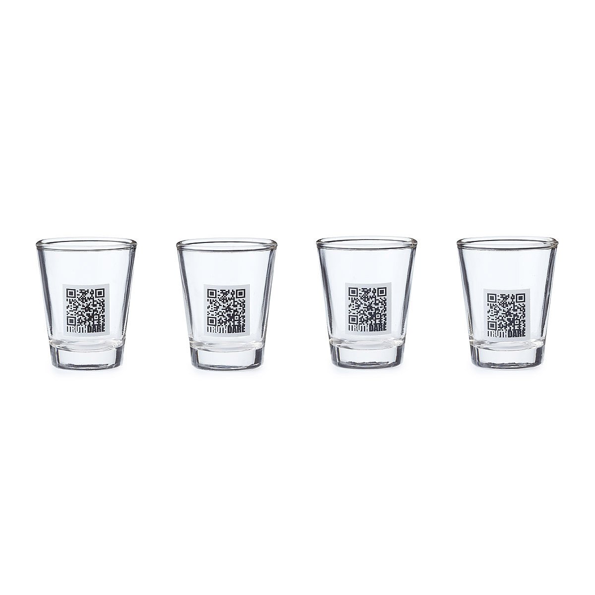 Truth or Dare Shot Glasses Set of 4 drinking game, gift