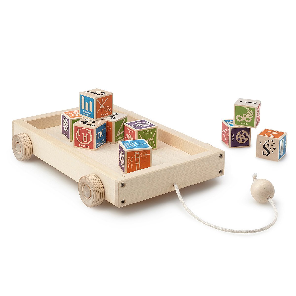 Wooden Block Wagon toy wagon Goods