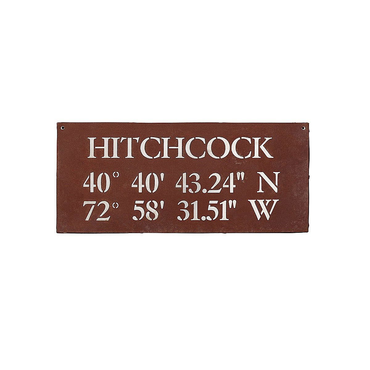 Latitude Longitude House Sign - Name and Coordinates
