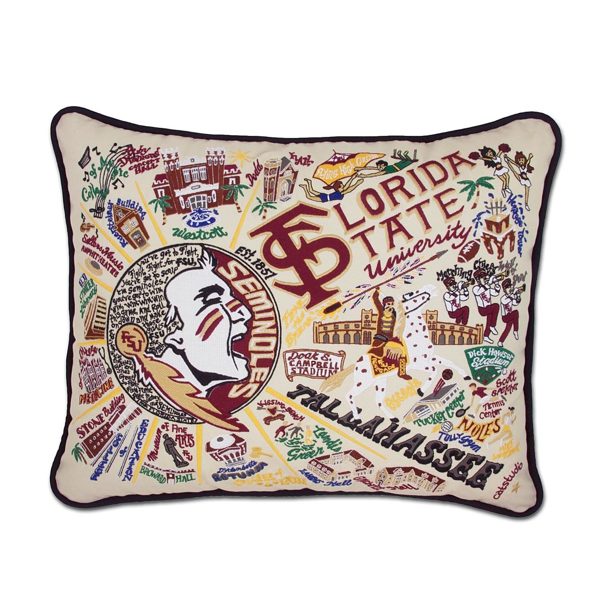 Embroidered College Pillows - Florida State University