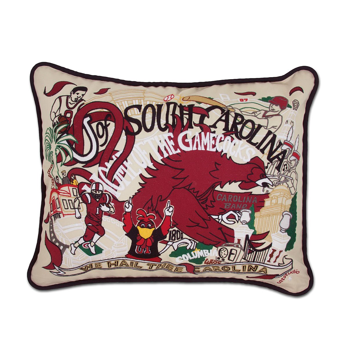 Embroidered College Pillows - University of South Carolina
