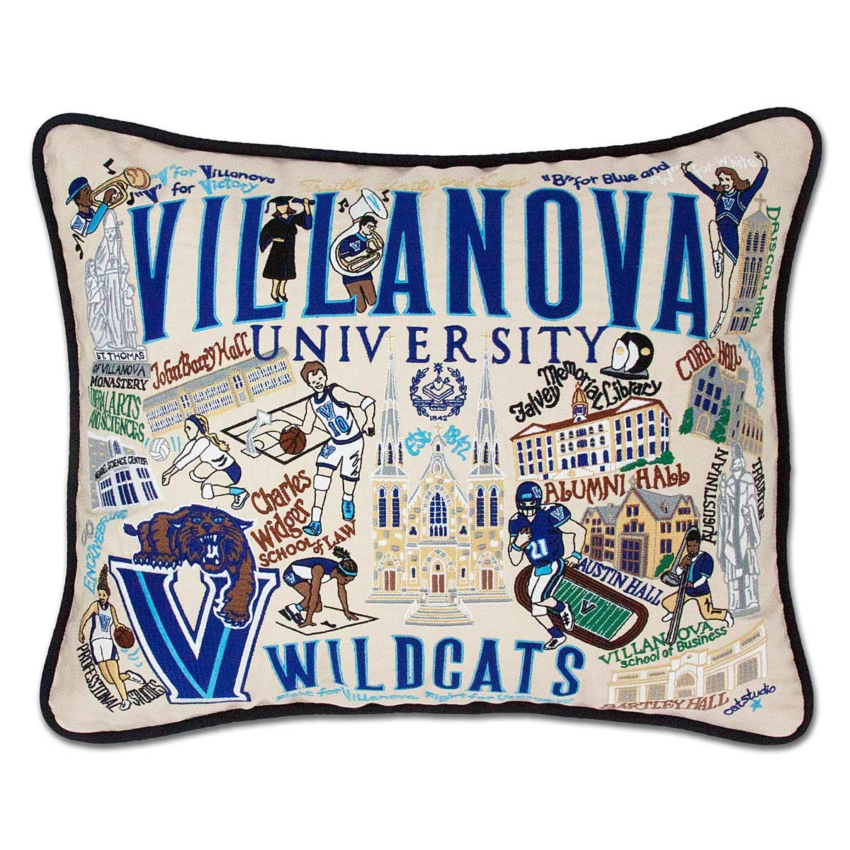 Embroidered College Pillows - Villanova University