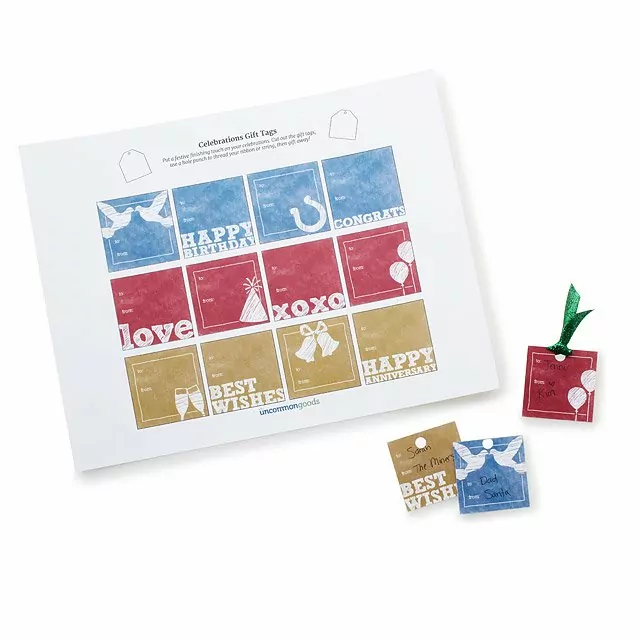Printable Celebration Gift Tags | downloadable designs, free pdfs, gift ...