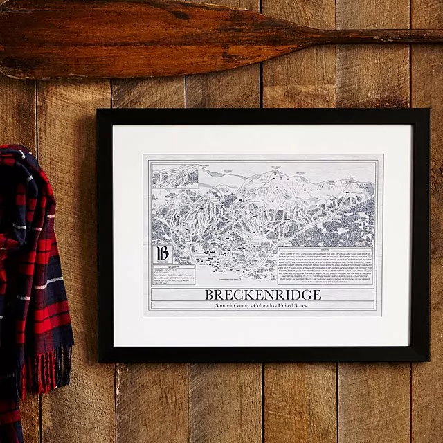 Goods Ski Resort Blueprints Ski Resort Wall Art