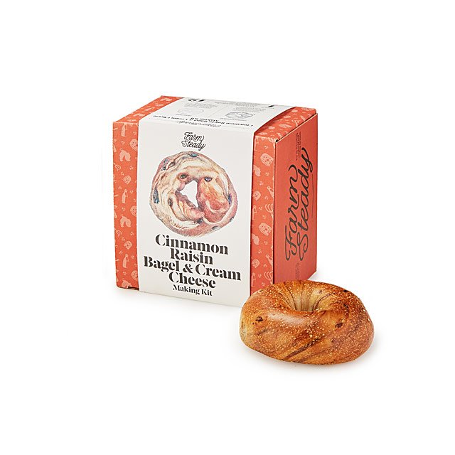 Bagel & Cream Cheese Making Kit Everything Bagel, Cinnamon Raisin