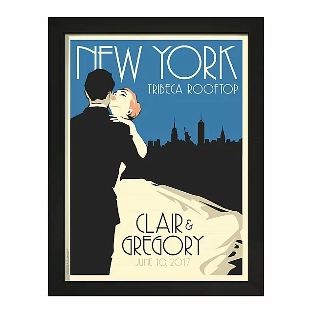 City Skyline Wedding Art