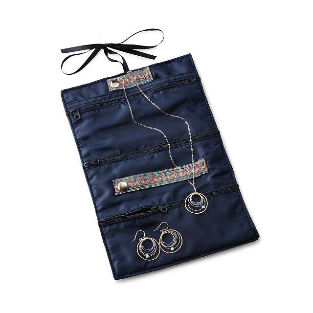 Turkish Inspired Hand Woven Travel Jewelry Roll Travel Jewelry Pouch