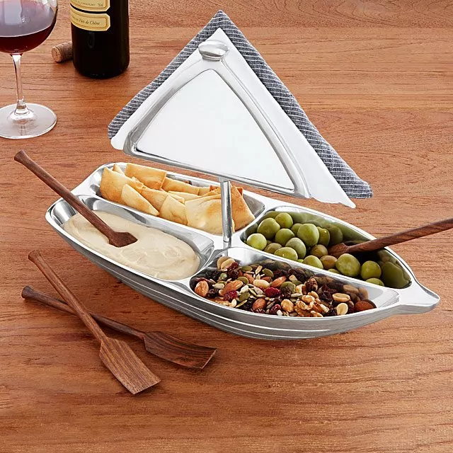 Rowboat Serving Bowl with Napkin Holder