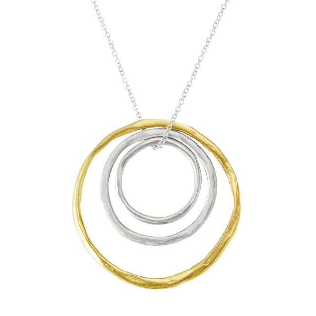 Uncommon Goods Circle of Life Nesting Rings Necklace